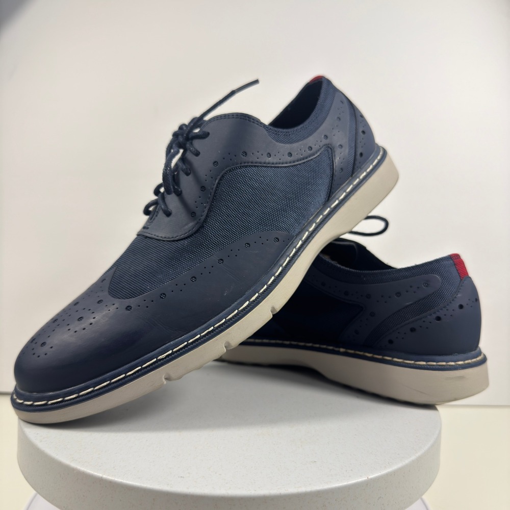 Stacy Adams Men Dress Shoes Wingtip Oxford Casual Classic Blue Lace Up 8